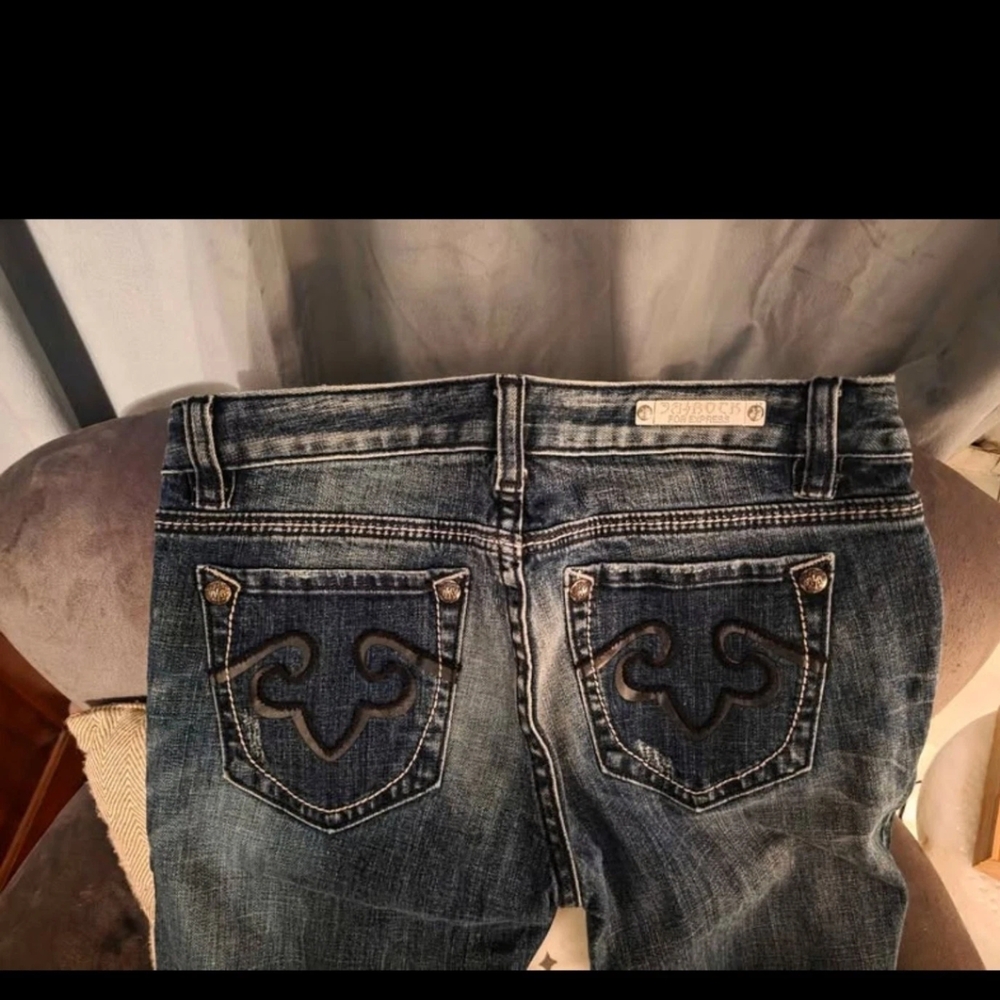 Stylish Blue Boot Cut Jeans with Embroidery